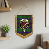 Adam Tartan Crest Wall Hanging Banner - Wood Pole